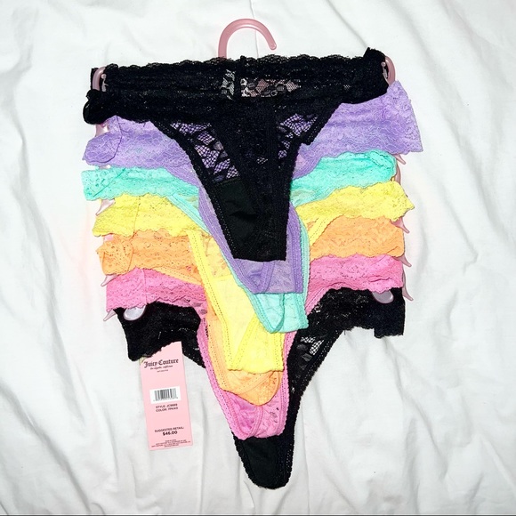 Juicy Couture Set of 7 Thongs (Brand New) - Picture 4 of 4